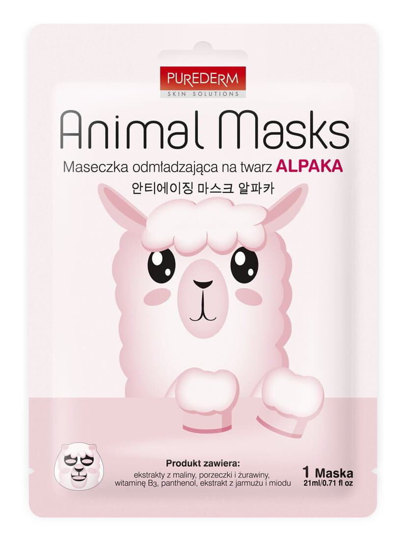 Маска PUREDERM Vegan ANIMAL ALPACA, 21 мл
Маска PUREDERM Vegan ANIMAL ALPACA, 21 мл