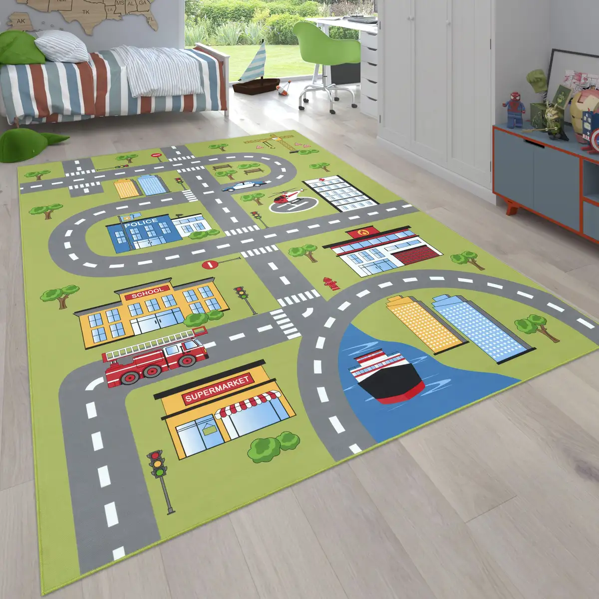 Детский ковер Paco Home "Bino 570", прямоугольный, короткий ворс, уличный игровой ковер, детская комната 140х200 см, зеленый
Детский ковер Paco Home "Bino 570", прямоугольный, короткий ворс, уличный игровой ковер, детская комната 140х200 см, зеленый