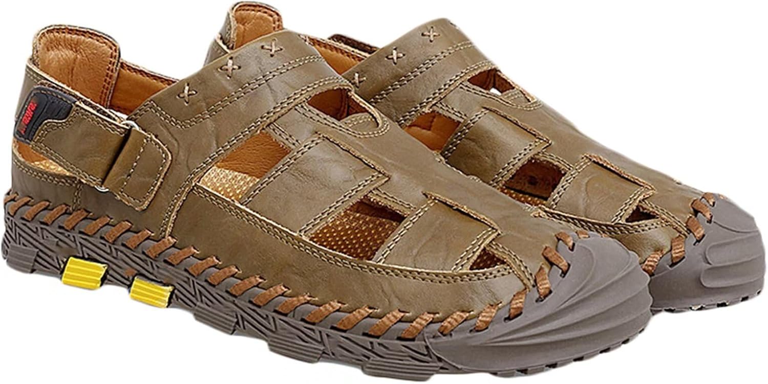 Мужские кожаные сандалии с закрытым носком для прогулок на природе, вождения, водонепроницаемые спортивные сандалии, сандалии рыбака, пляжные водные сандалии Hnvavq, I
Мужские кожаные сандалии с закрытым носком для прогулок на природе, вождения, водонепроницаемые спортивные сандалии, сандалии рыбака, пляжные водные сандалии Hnvavq, I