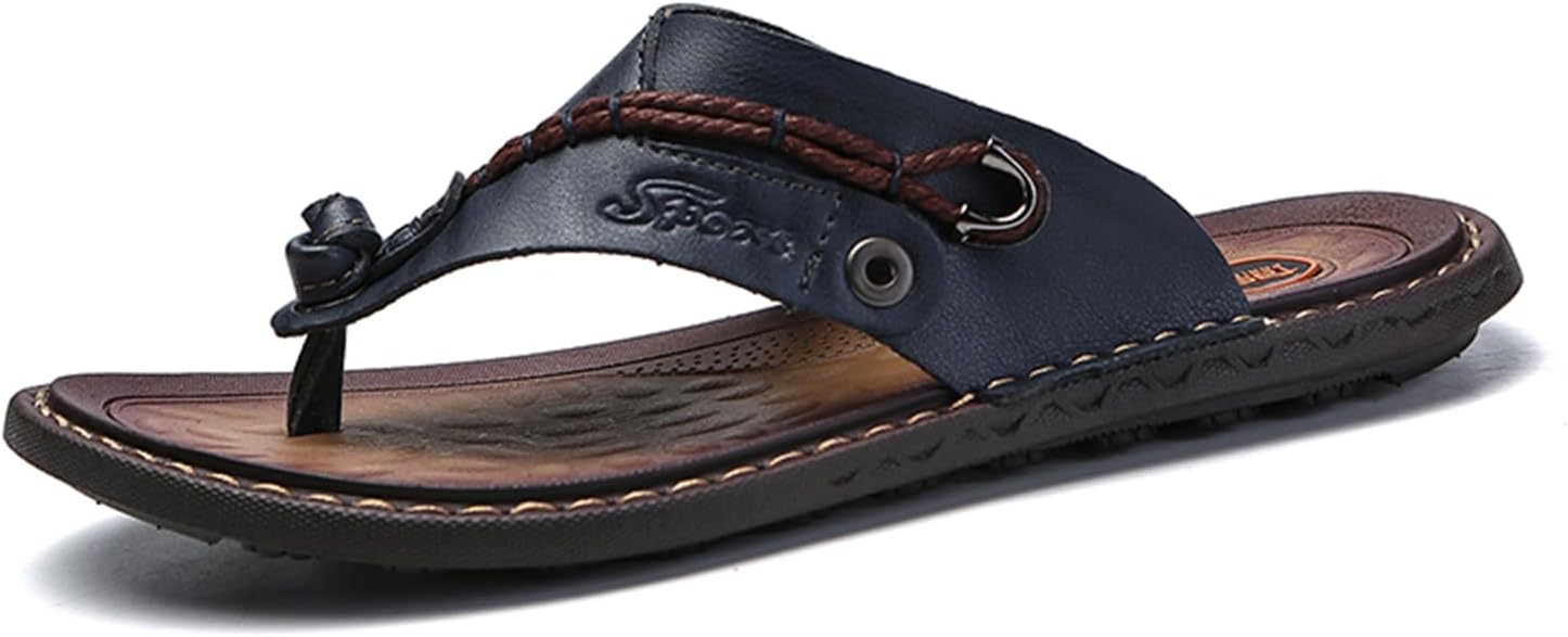 Мужские сандалии CHUUMEE для дома и улицы, пляжные шлепанцы, повседневные кожаные шлепки на мягкой подошве, синий
Мужские сандалии CHUUMEE для дома и улицы, пляжные шлепанцы, повседневные кожаные шлепки на мягкой подошве, синий