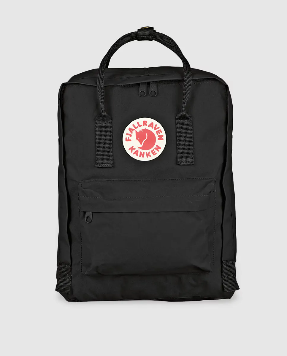 Унисекс Fjällräven Kanken черный виниловый рюкзак на молнии, черный 
Унисекс Fjällräven Kanken черный виниловый рюкзак на молнии, черный
