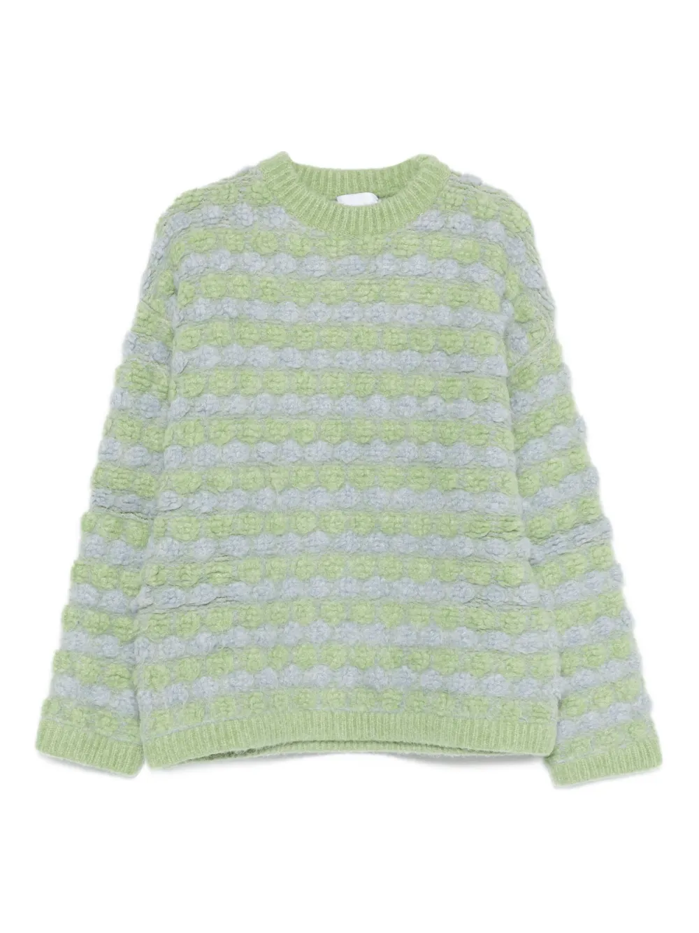 Фактурный полосатый свитер с круглым вырезом Bonsai, зеленый
Фактурный полосатый свитер с круглым вырезом Bonsai, зеленый