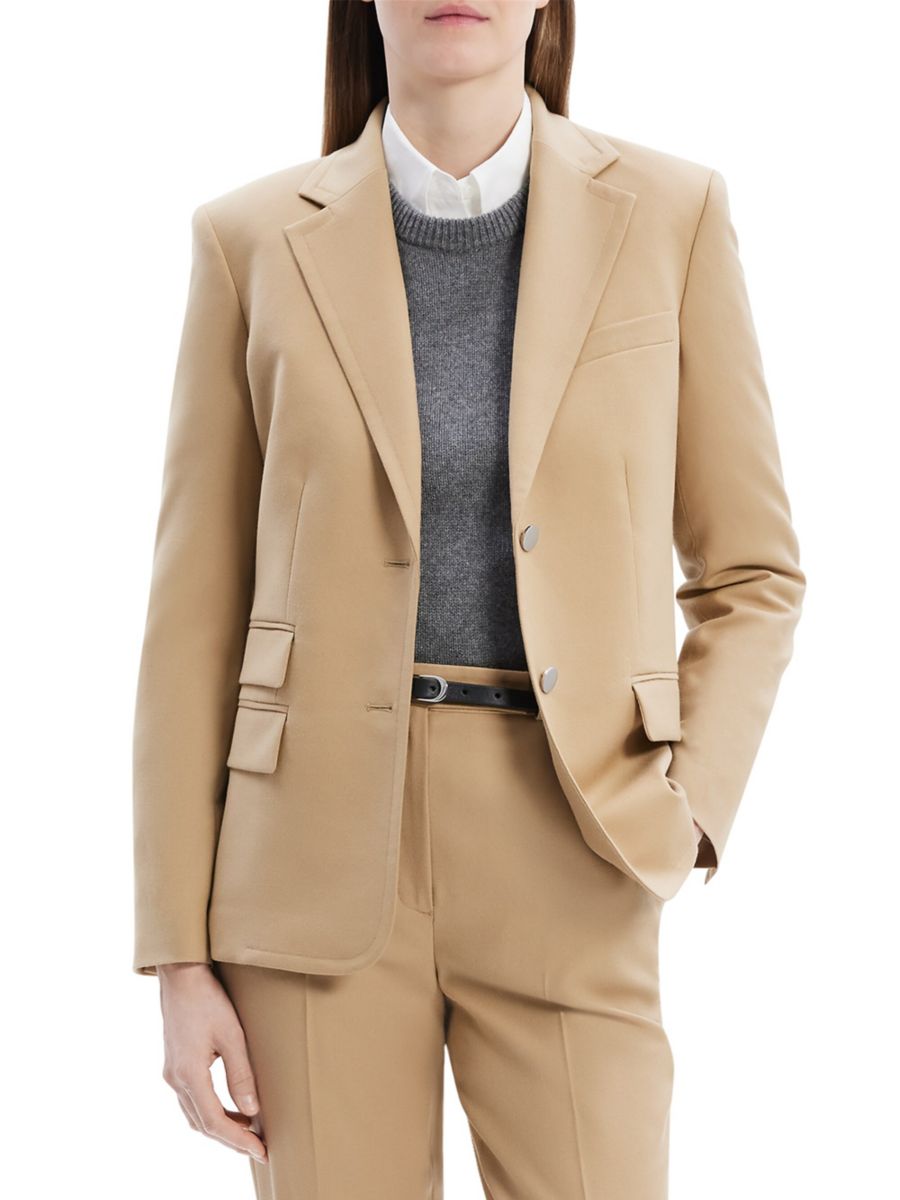 Шерстяной пиджак с двумя пуговицами Theory, цвет New Camel
Шерстяной пиджак с двумя пуговицами Theory, цвет New Camel