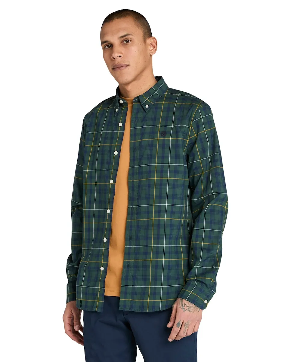 Мужская рубашка в клетку из эластичного поплина, приталенного кроя Timberland, зеленый
Мужская рубашка в клетку из эластичного поплина, приталенного кроя Timberland, зеленый