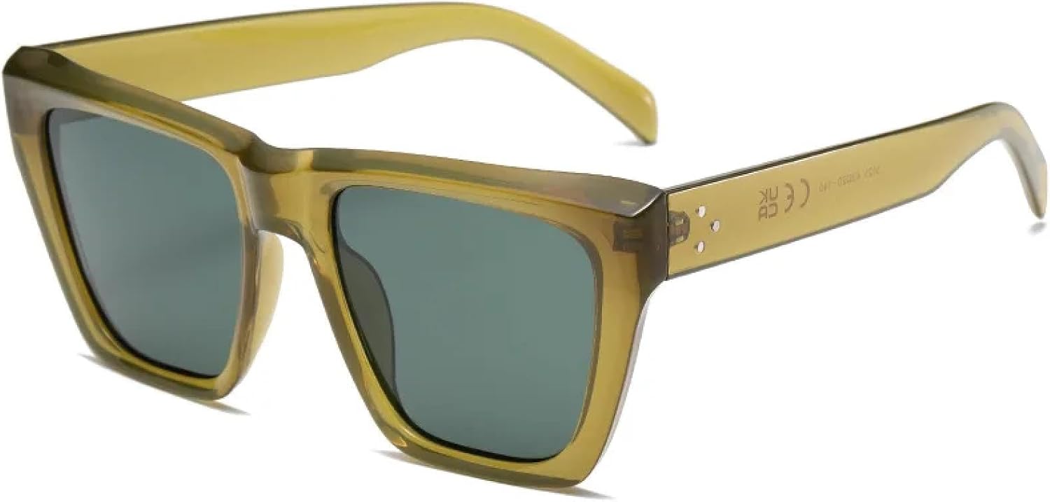 Большие солнцезащитные очки «кошачий глаз» для женщин, градиентные солнцезащитные очки с защитой от УФ-излучения UV400 для мужчин, солнцезащитные очки с заклепками DSVIGF, Olive Green Green
Большие солнцезащитные очки «кошачий глаз» для женщин, градиентные солнцезащитные очки с защитой от УФ-излучения UV400 для мужчин, солнцезащитные очки с заклепками DSVIGF, Olive Green Green