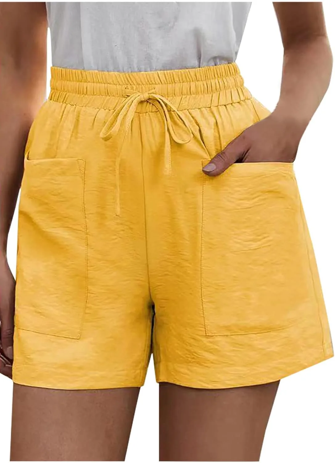 Высокие шорты из хлопка и льна для женщин, летние, однотонные, бермуды, с кулиской и резинкой, удобные пляжные
Высокие шорты из хлопка и льна для женщин, летние, однотонные, бермуды, с кулиской и резинкой, удобные пляжные