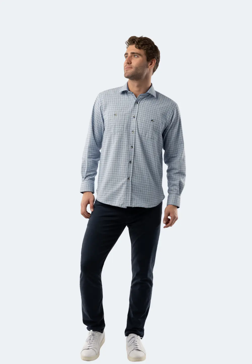 Рубашка в клетку «гусиная лапка» нежно-голубого цвета American Heritage
Рубашка в клетку «гусиная лапка» нежно-голубого цвета American Heritage