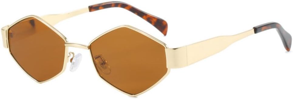 Модные многоугольные солнцезащитные очки для женщин, винтажные ромбовидные солнцезащитные очки для женщин, уникальная металлическая оправа, панк-очки для мужчин MTZJH, Gold Tea
Модные многоугольные солнцезащитные очки для женщин, винтажные ромбовидные солнцезащитные очки для женщин, уникальная металлическая оправа, панк-очки для мужчин MTZJH, Gold Tea