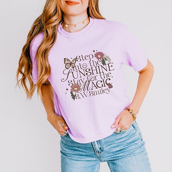 SWSmiley step into the sunshine - женский бокси кроп топ с принтом Simply Sage Market, Orchid
SWSmiley step into the sunshine - женский бокси кроп топ с принтом Simply Sage Market, Orchid