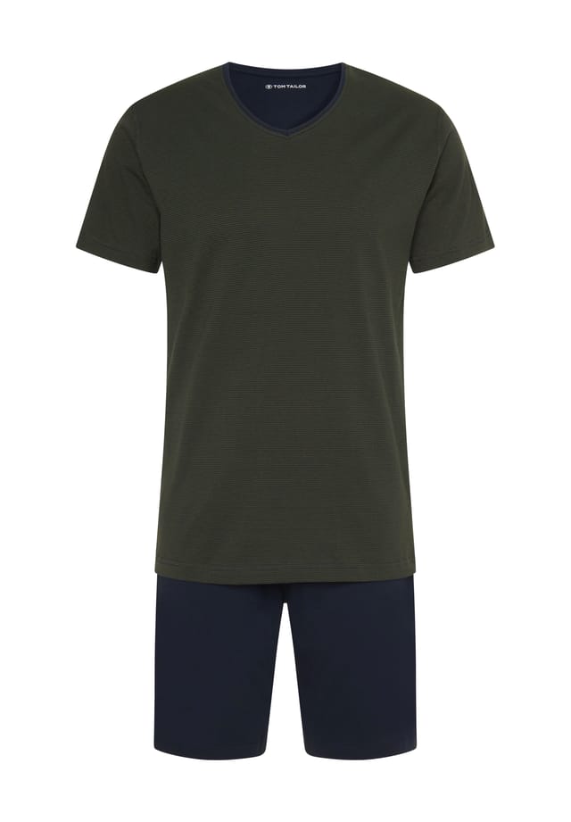 Пижама в полоску с V-образным вырезом Tom Tailor, зеленый
Пижама в полоску с V-образным вырезом Tom Tailor, зеленый
