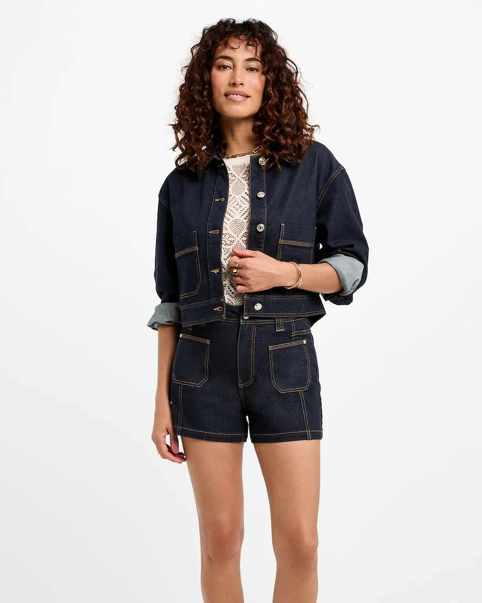 Короткая женская джинсовая куртка Morgan, синий
Короткая женская джинсовая куртка Morgan, синий