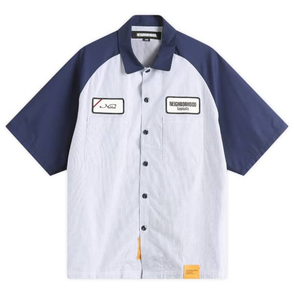 Классическая полосатая рабочая рубашка с короткими рукавами Neighborhood, синий
Классическая полосатая рабочая рубашка с короткими рукавами Neighborhood, синий