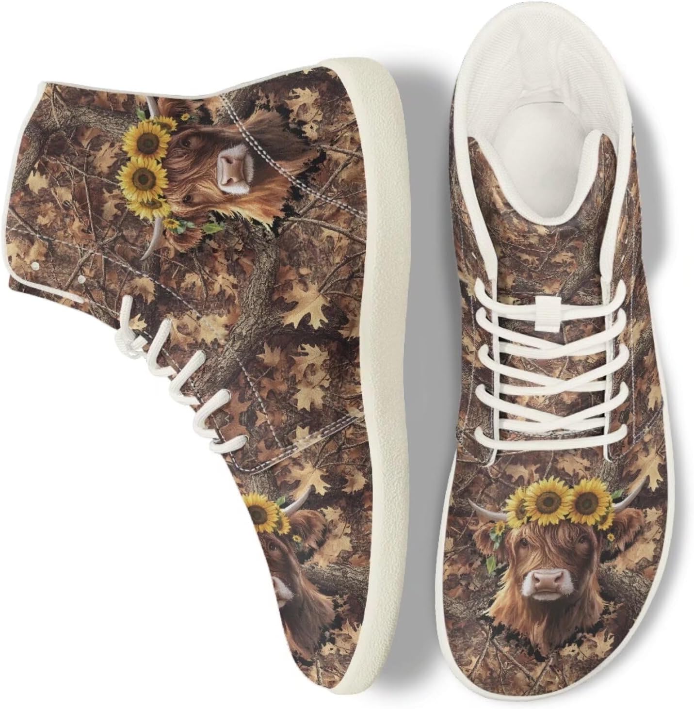 Кроссовки Belidome High Top для женщин и мужчин, повседневные с плоской подошвой, на шнуровке, противоскользящие, Hunter Camouflage Highland Cow
Кроссовки Belidome High Top для женщин и мужчин, повседневные с плоской подошвой, на шнуровке, противоскользящие, Hunter Camouflage Highland Cow