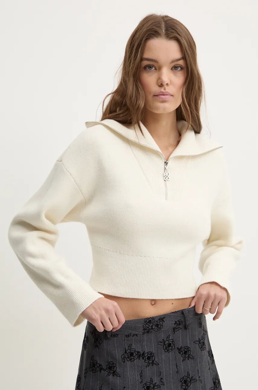 Свитер HUGO из смесовой шерсти, бежевый
Свитер HUGO из смесовой шерсти, бежевый