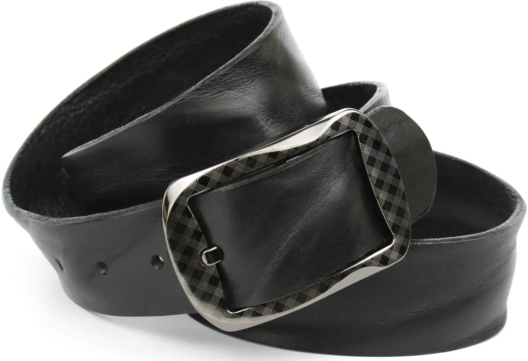 Кожаный ремень Anthoni Crown, застежка с рисунком, черный
Кожаный ремень Anthoni Crown, застежка с рисунком, черный