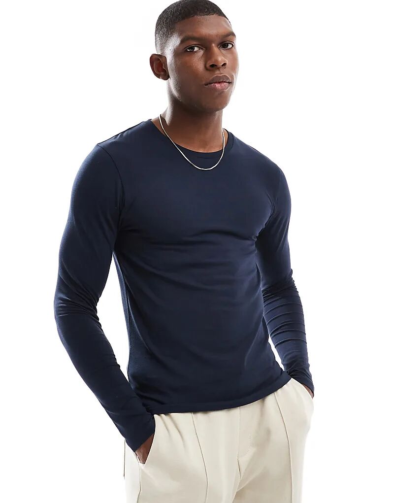 Футболка ASOS DESIGN Essential Muscle Fit с длинными рукавами темно-синего цвета
Футболка ASOS DESIGN Essential Muscle Fit с длинными рукавами темно-синего цвета