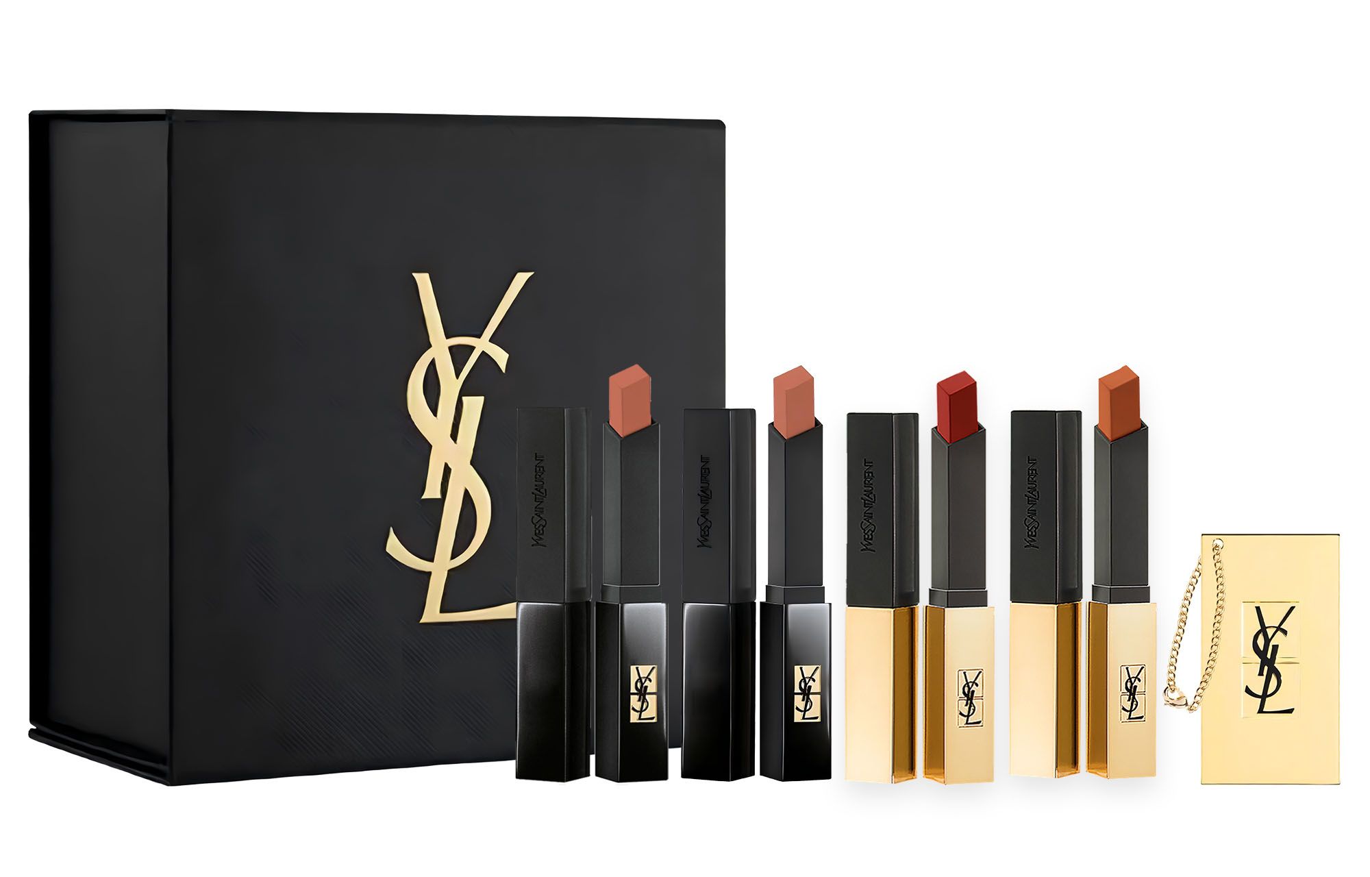 SAINT LAURENT Набор помад 4 шт, small black stripes gold bar classic box, комплект макияжа velour matte mist complexion
SAINT LAURENT Набор помад 4 шт, small black stripes gold bar classic box, комплект макияжа velour matte mist complexion