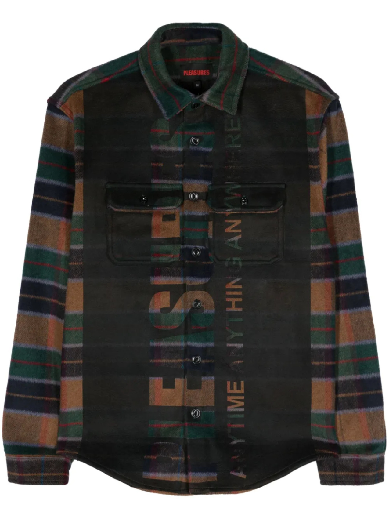 Pleasures фланелевая рубашка в клетку, зеленый
Pleasures фланелевая рубашка в клетку, зеленый