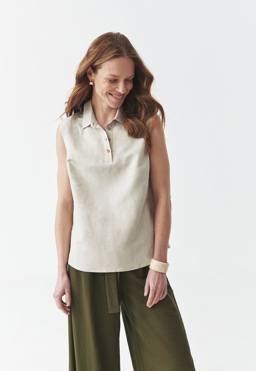 Топ VALERIA. - Blouse TATUUM, бежевый/меланж 
Топ VALERIA. - Blouse TATUUM, бежевый/меланж