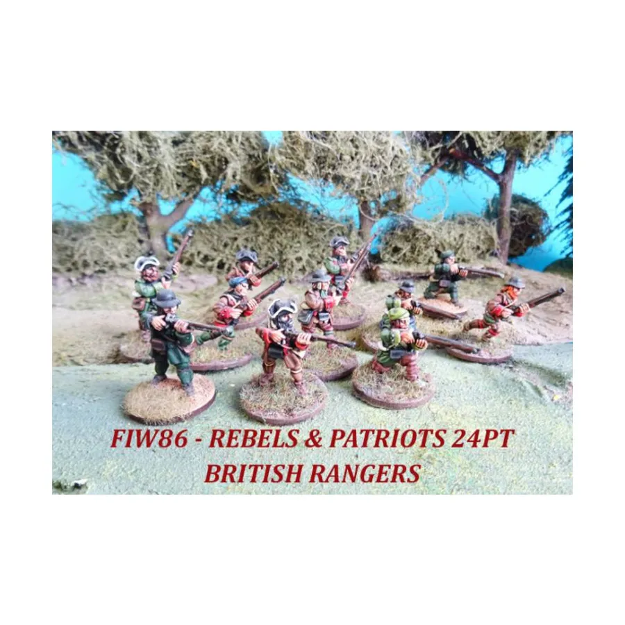 Rebels & Patriots — набор «Британские рейнджеры» из 24 очков, French & Indian War 1754-1763 (28mm)
Rebels & Patriots — набор «Британские рейнджеры» из 24 очков, French & Indian War 1754-1763 (28mm)