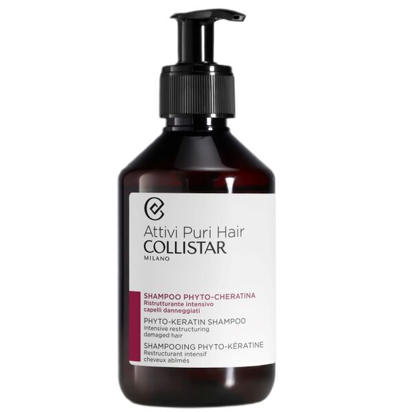 Шампунь для волос с фитокератином, 250 мл Collistar Attivi puri hair phyto-keratin
Шампунь для волос с фитокератином, 250 мл Collistar Attivi puri hair phyto-keratin