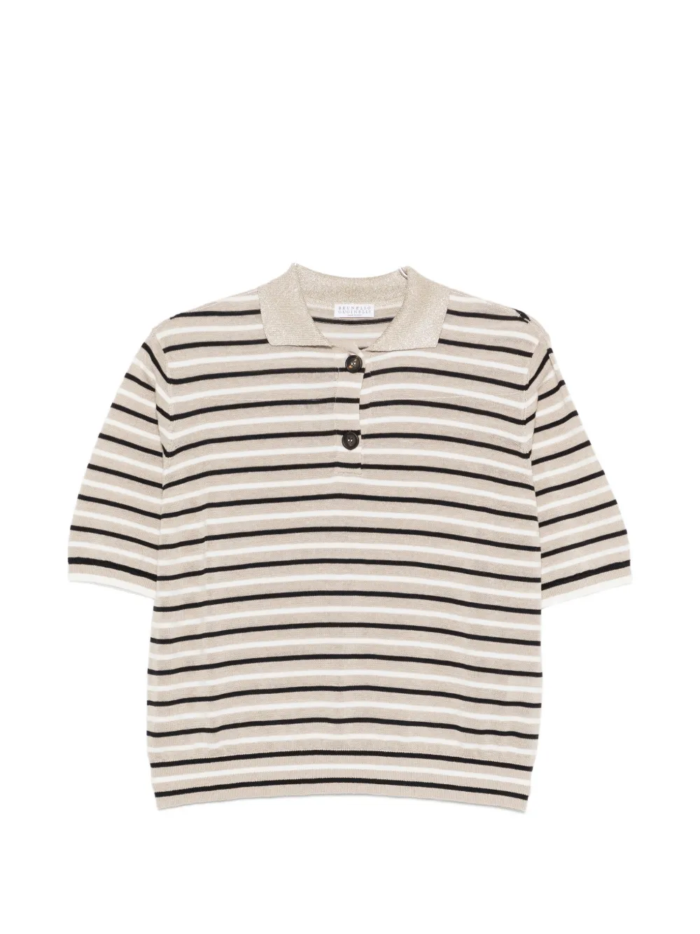Поло в полоску Brunello Cucinelli, бежевый
Поло в полоску Brunello Cucinelli, бежевый