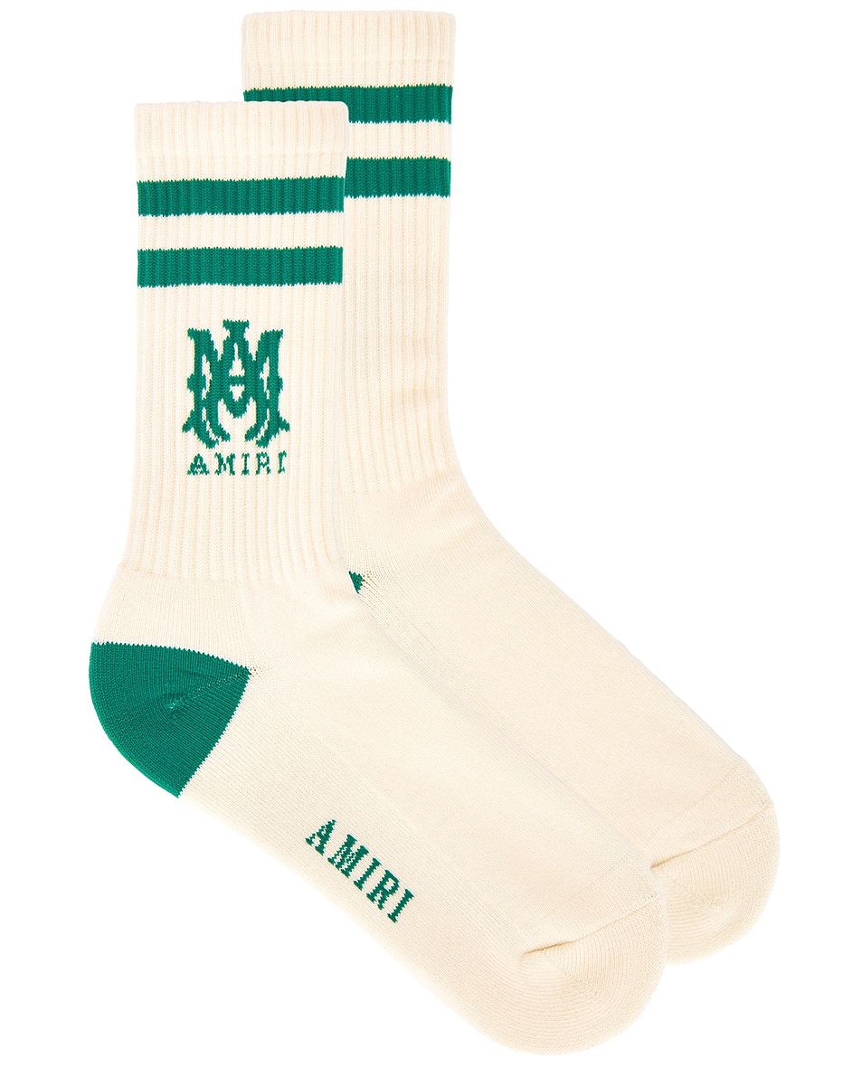 MA Полосатый носок Amiri, Varsity Green
MA Полосатый носок Amiri, Varsity Green