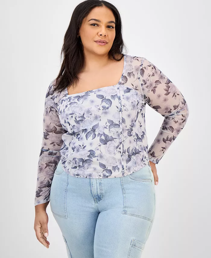 Модный топ больших размеров с квадратным вырезом и цветочным принтом FULL CIRCLE TRENDS, серый
Модный топ больших размеров с квадратным вырезом и цветочным принтом FULL CIRCLE TRENDS, серый