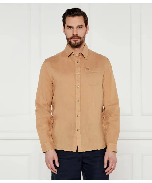 Льняная рубашка Regular fit Napapijri, коричневый
Льняная рубашка Regular fit Napapijri, коричневый