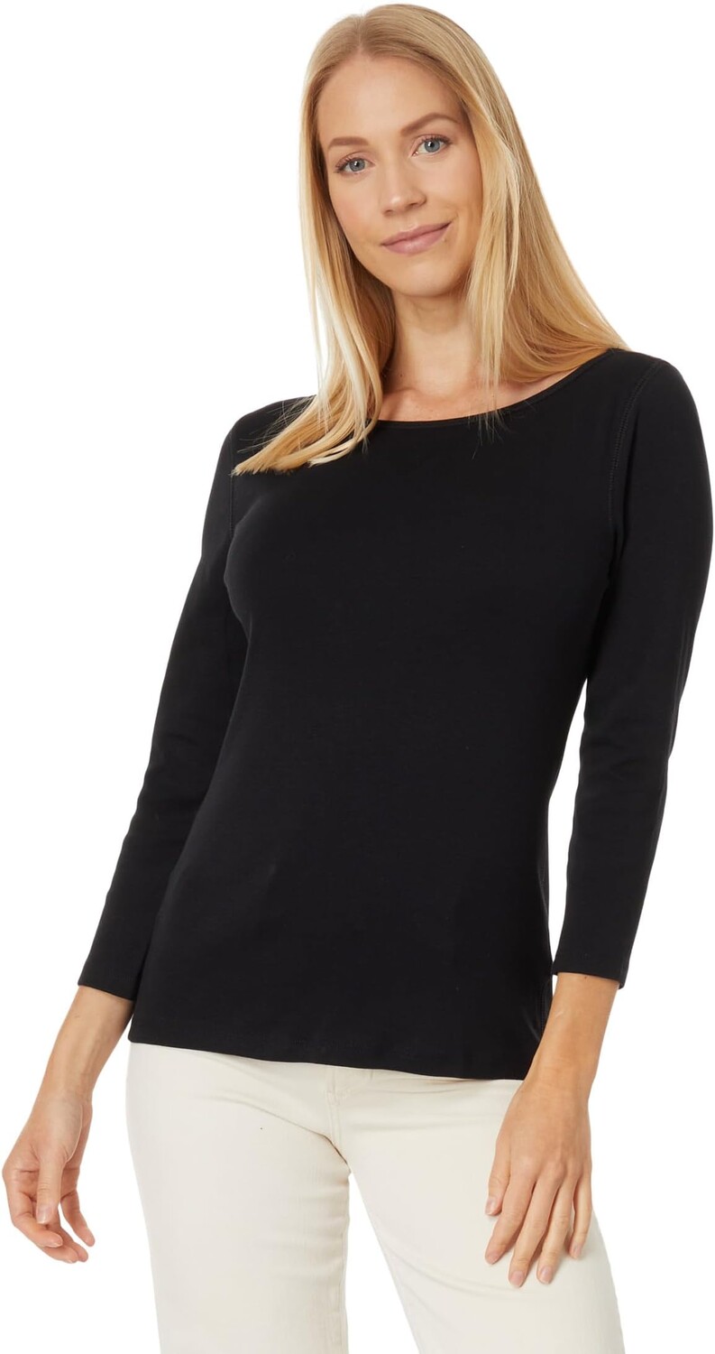 Топ 1x1 с вырезом «лодочка» и рукавами 3/4 в рубчик Lilla P, черный
Топ 1x1 с вырезом «лодочка» и рукавами 3/4 в рубчик Lilla P, черный