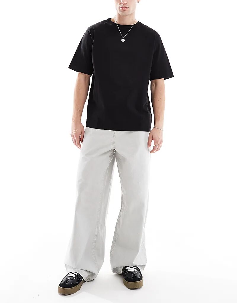 Джинсы премиум-класса ASOS DESIGN очень мешковатые, серого цвета
Джинсы премиум-класса ASOS DESIGN очень мешковатые, серого цвета