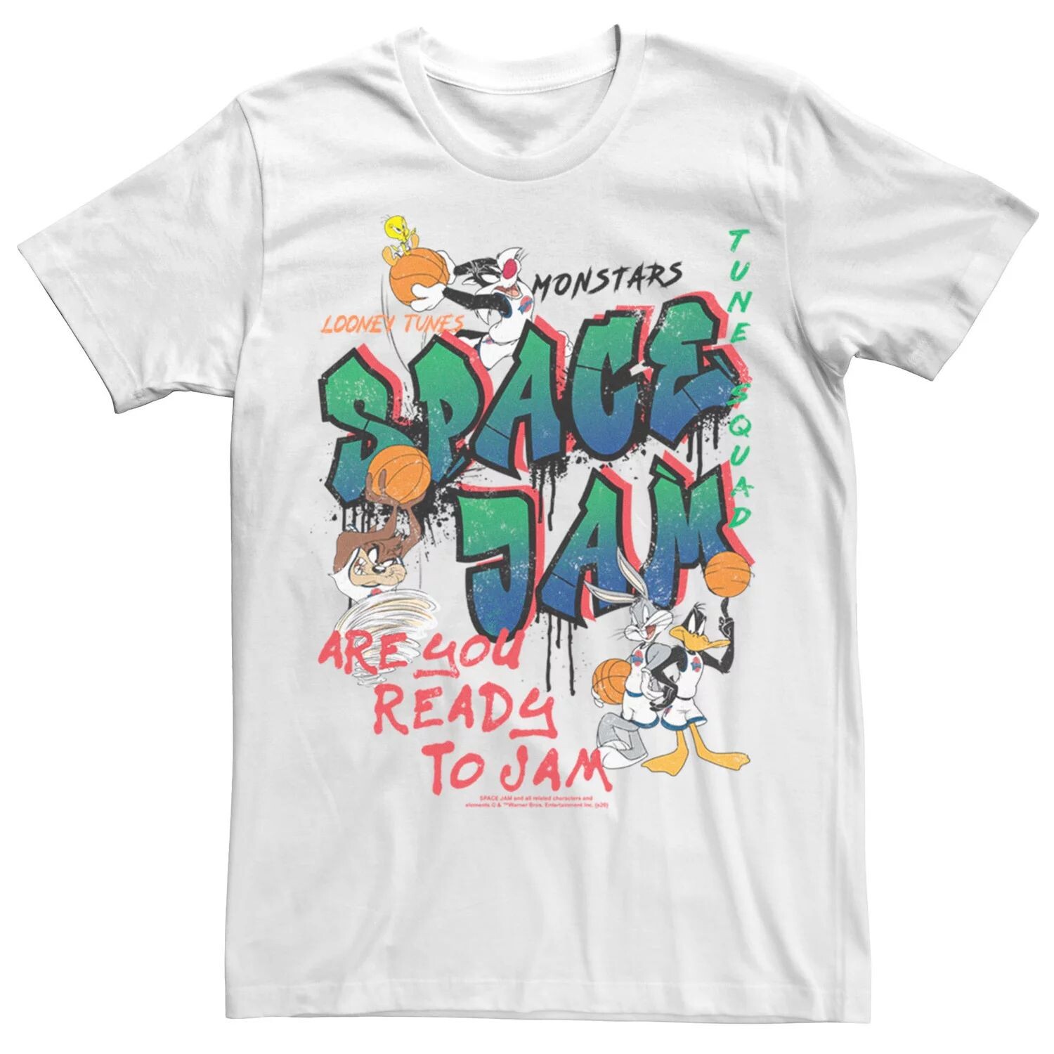 Мужская футболка Space Jam Are You Ready To Jam Graffiti Licensed Character
Мужская футболка Space Jam Are You Ready To Jam Graffiti Licensed Character
