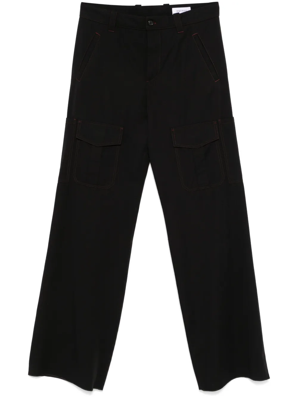 Прямые брюки Alexander McQueen, черный 
Прямые брюки Alexander McQueen, черный