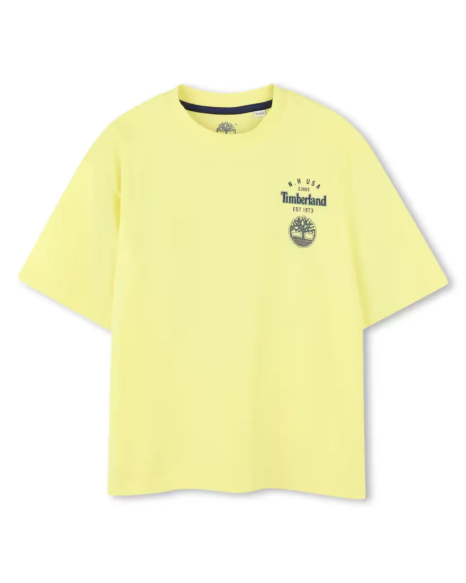Футболка для мальчика из желтого хлопка Timberland, жёлтый
Футболка для мальчика из желтого хлопка Timberland, жёлтый