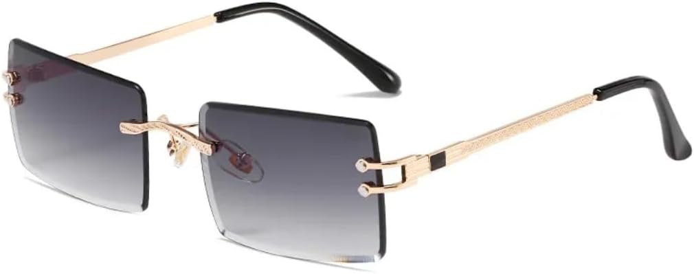 Солнцезащитные очки без оправы прямоугольной формы для женщин, модные очки без оправы квадратной формы для мужчин, сверхлегкие, с защитой от УФ-излучения UV400 TVTBBVV, Gold Gradient Grey
Солнцезащитные очки без оправы прямоугольной формы для женщин, модные очки без оправы квадратной формы для мужчин, сверхлегкие, с защитой от УФ-излучения UV400 TVTBBVV, Gold Gradient Grey