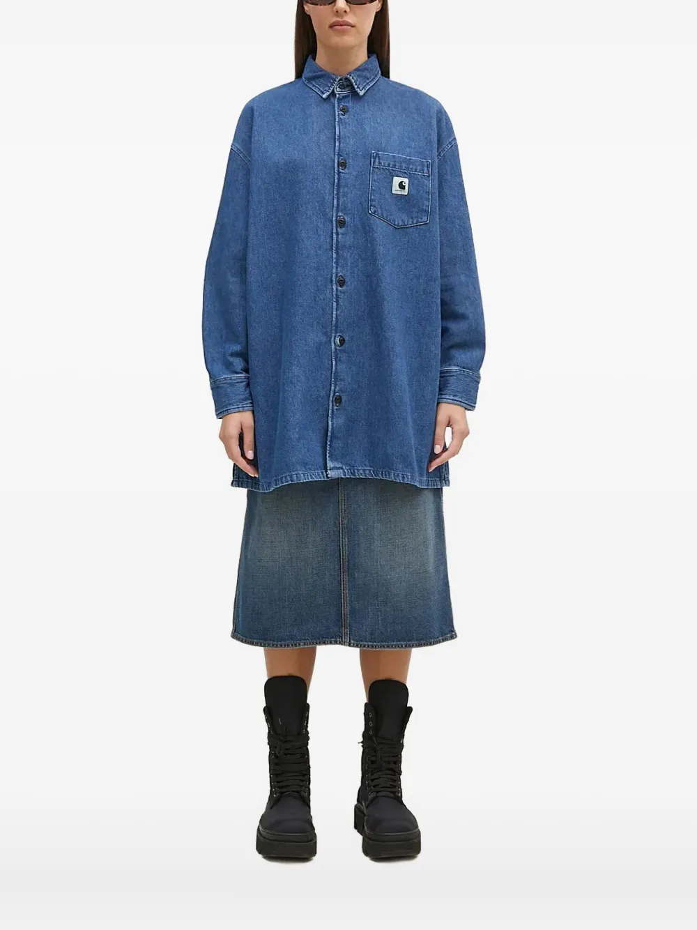 Рубашка с карманом на пуговицах Carhartt Wip, синий
Рубашка с карманом на пуговицах Carhartt Wip, синий