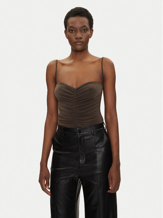 Боди облегающее KK424XPLH21823 Norma Kamali, коричневый
Боди облегающее KK424XPLH21823 Norma Kamali, коричневый