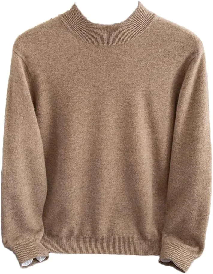 Мужской шерстяной пуловер с полувысоким воротником
Мужской шерстяной пуловер с полувысоким воротником