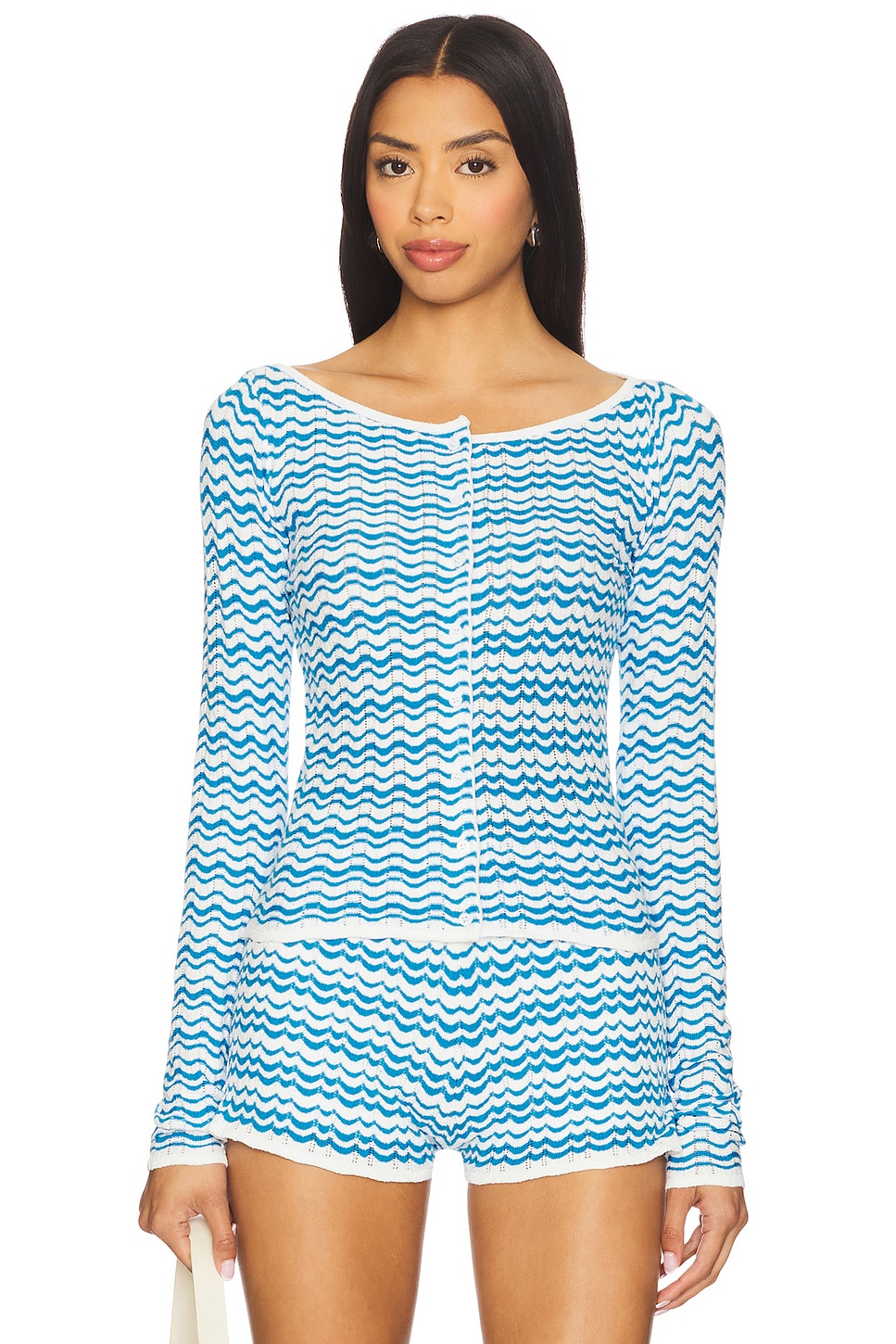 Легкий кардиган Amanda Uprichard, blue white
Легкий кардиган Amanda Uprichard, blue white