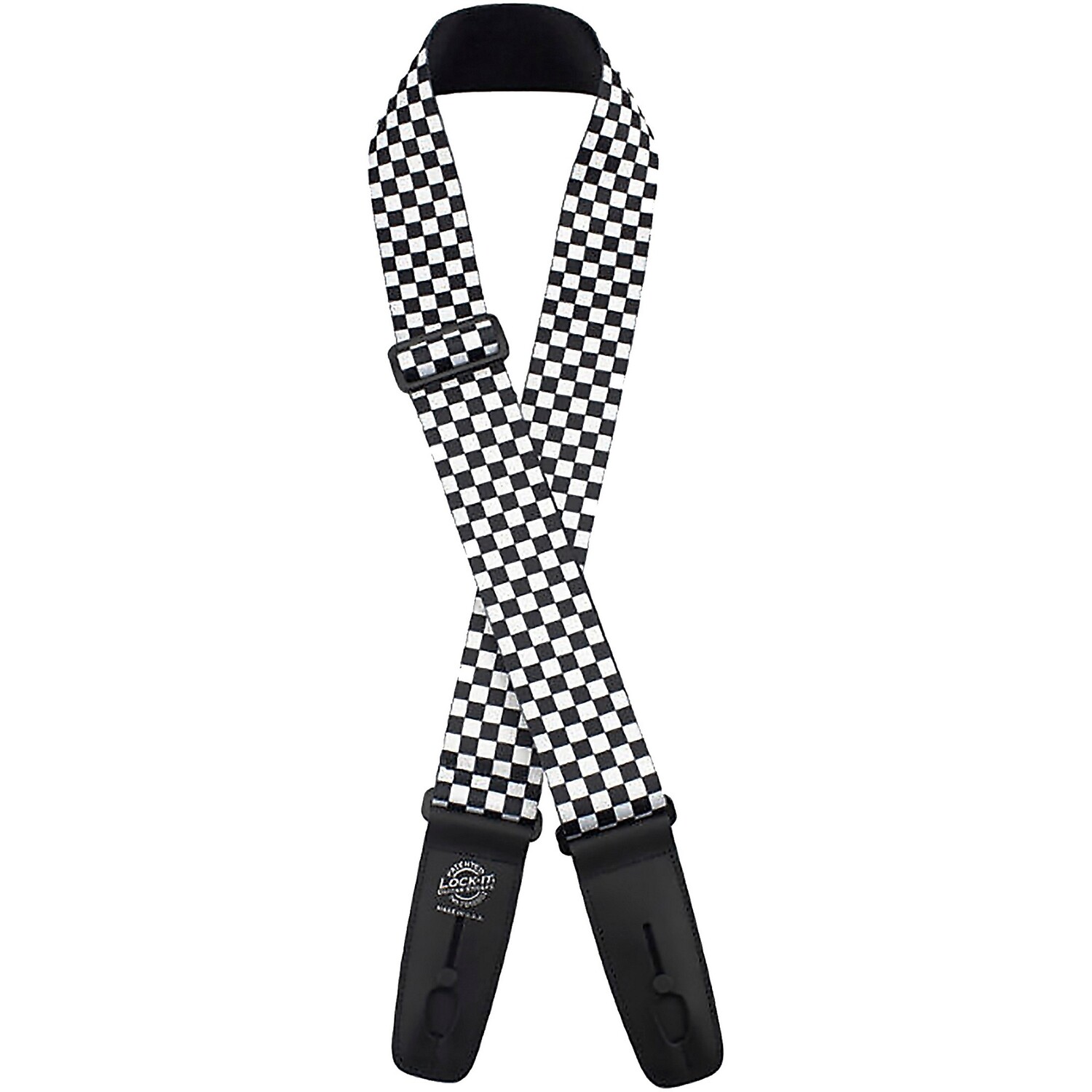 Ремни Lock-It, полимерный плюшевый 2-дюймовый фиксирующийся гитарный ремень, клетчатая доска Lock-It Straps 
Ремни Lock-It, полимерный плюшевый 2-дюймовый фиксирующийся гитарный ремень, клетчатая доска Lock-It Straps