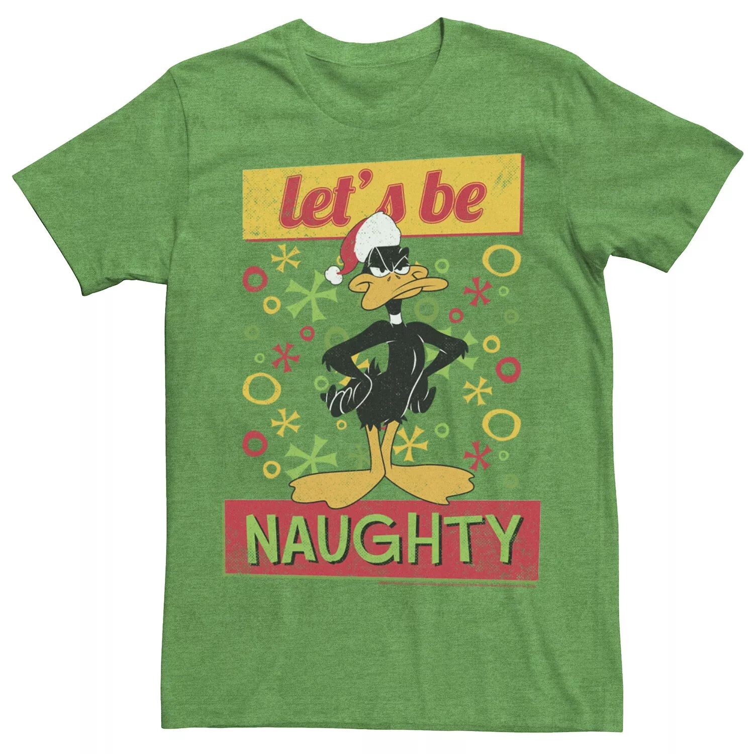 Мужская рождественская футболка Looney Tunes с портретом Даффи Дак Let's Be Naughty Licensed Character
Мужская рождественская футболка Looney Tunes с портретом Даффи Дак Let's Be Naughty Licensed Character