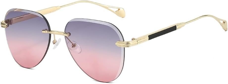 Женские солнцезащитные очки без оправы овальной формы с градиентным переходом, модные, в стиле стрит-шот, панк, мужские солнцезащитные очки UV400 KTUCN, Golden Grey Pink
Женские солнцезащитные очки без оправы овальной формы с градиентным переходом, модные, в стиле стрит-шот, панк, мужские солнцезащитные очки UV400 KTUCN, Golden Grey Pink