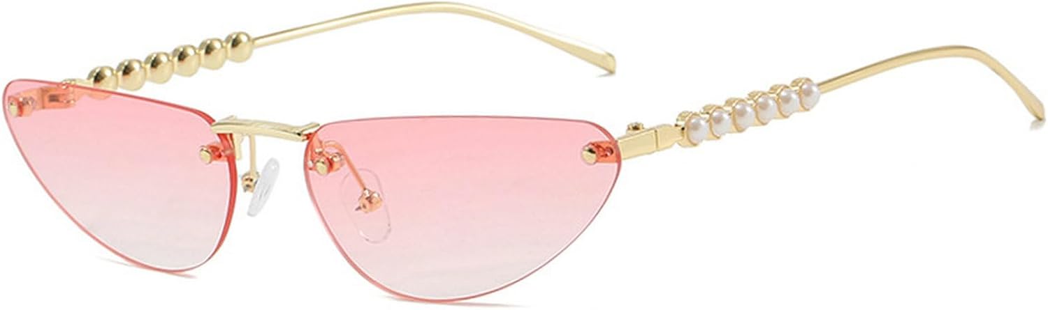 Женские солнцезащитные очки без оправы с жемчужным блеском, ретро-очки в форме треугольника «кошачий глаз», модные металлические солнцезащитные очки для активного отдыха mincl, Light Pink
Женские солнцезащитные очки без оправы с жемчужным блеском, ретро-очки в форме треугольника «кошачий глаз», модные металлические солнцезащитные очки для активного отдыха mincl, Light Pink