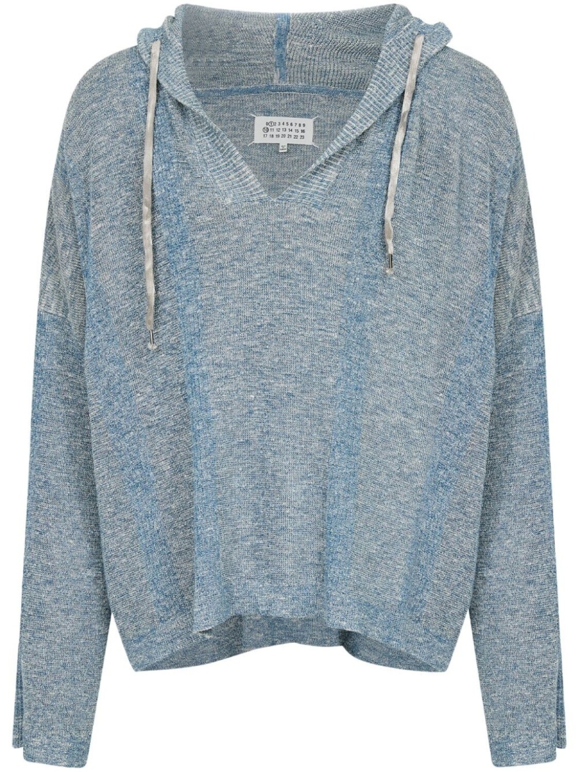 Maison Margiela свитер с v-образным вырезом и капюшоном, синий
Maison Margiela свитер с v-образным вырезом и капюшоном, синий