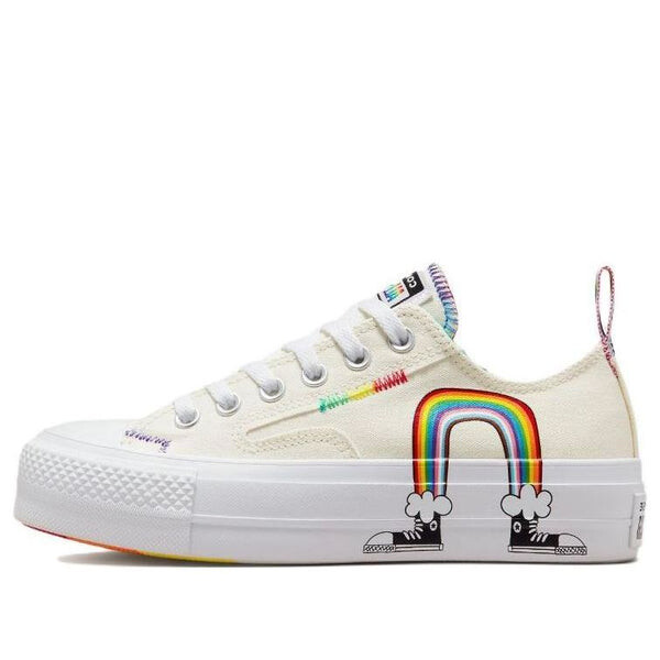 Кроссовки chuck taylor all star lift platform low 'pride' Converse, белый
Кроссовки chuck taylor all star lift platform low 'pride' Converse, белый
