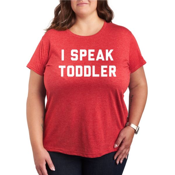 Футболка с рисунком для малышей «Плюс я говорю» Unbranded, красный 
Футболка с рисунком для малышей «Плюс я говорю» Unbranded, красный