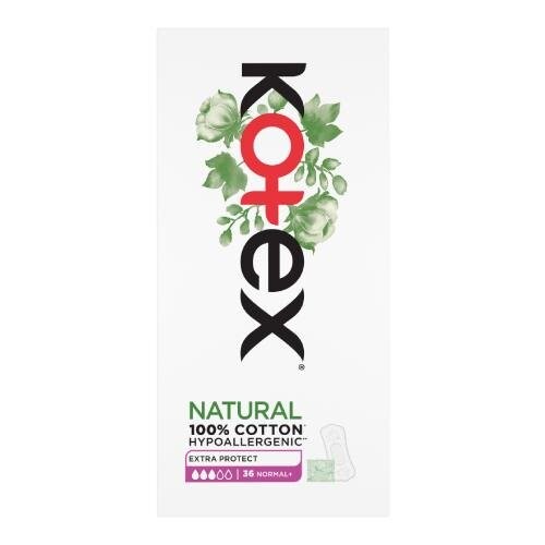 Прокладки для трусов, 36 шт. Kotex, Natural Normal+
Прокладки для трусов, 36 шт. Kotex, Natural Normal+