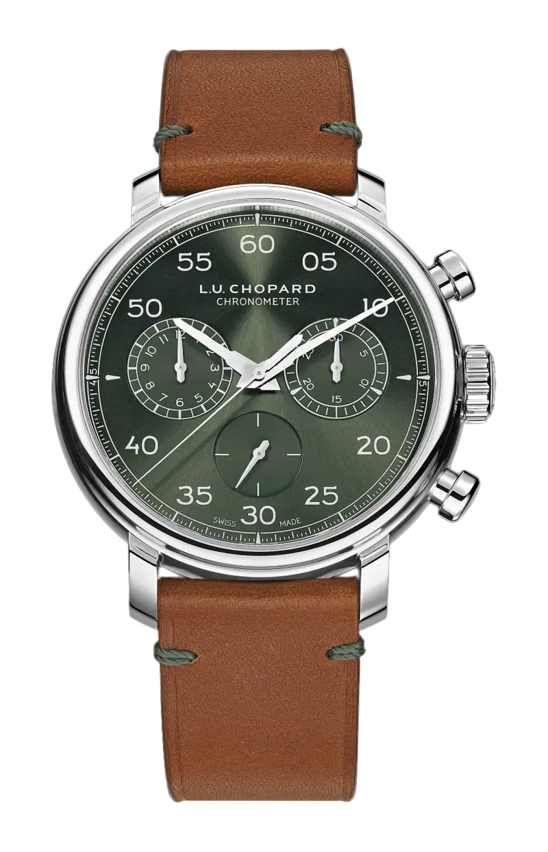 L.u.c 1963 heritage chronograph 42 мм, механический мануальный завод, lucent steel - лимитированная серия - 168556-3002 CHOPARD
L.u.c 1963 heritage chronograph 42 мм, механический мануальный завод, lucent steel - лимитированная серия - 168556-3002 CHOPARD