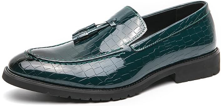 Мужские лоферы Santimon с кисточками и узором под крокодила, роскошные кожаные туфли без шнурков для свадеб, вечеринок и повседневного делового стиля, зеленый
Мужские лоферы Santimon с кисточками и узором под крокодила, роскошные кожаные туфли без шнурков для свадеб, вечеринок и повседневного делового стиля, зеленый