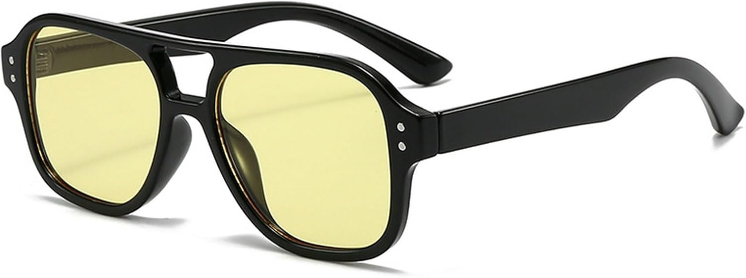 Модные квадратные солнцезащитные очки-пилот для женщин, стильная оправа с двойным дужком, в стиле 70-х и 80-х, винтажные солнцезащитные очки для активного отдыха и вождения для мужчин mincl, Black Yellow
Модные квадратные солнцезащитные очки-пилот для женщин, стильная оправа с двойным дужком, в стиле 70-х и 80-х, винтажные солнцезащитные очки для активного отдыха и вождения для мужчин mincl, Black Yellow